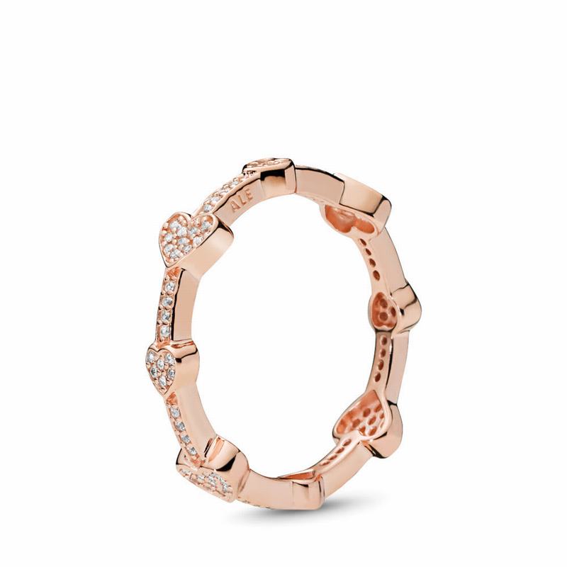 Anillos Apilables Pandora Rose™ Alluring Inima (5RTnPLAM)